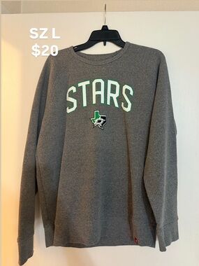 Sportiqe Dallas Stars Gray Crewneck Sweatshirt | Women’s Large | NHL Hockey
